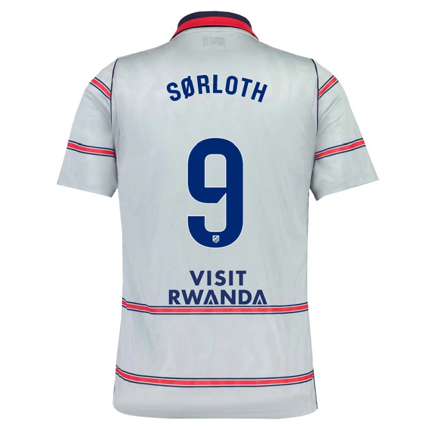 Danxen Kinderen Alexander Sørloth #9 Grijs Rood Marineblauw Thuisshirt Derde Tenue 2026/27 T-Shirt België