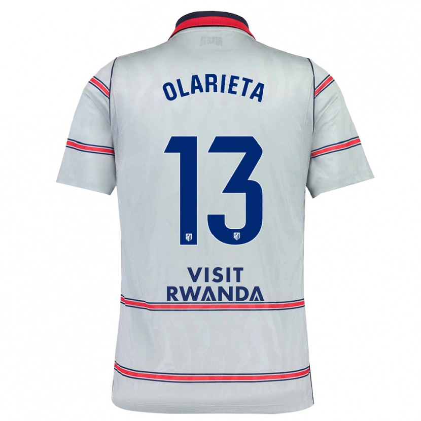 Danxen Kinderen Miguel Olarieta #13 Grijs Rood Marineblauw Thuisshirt Derde Tenue 2026/27 T-Shirt België