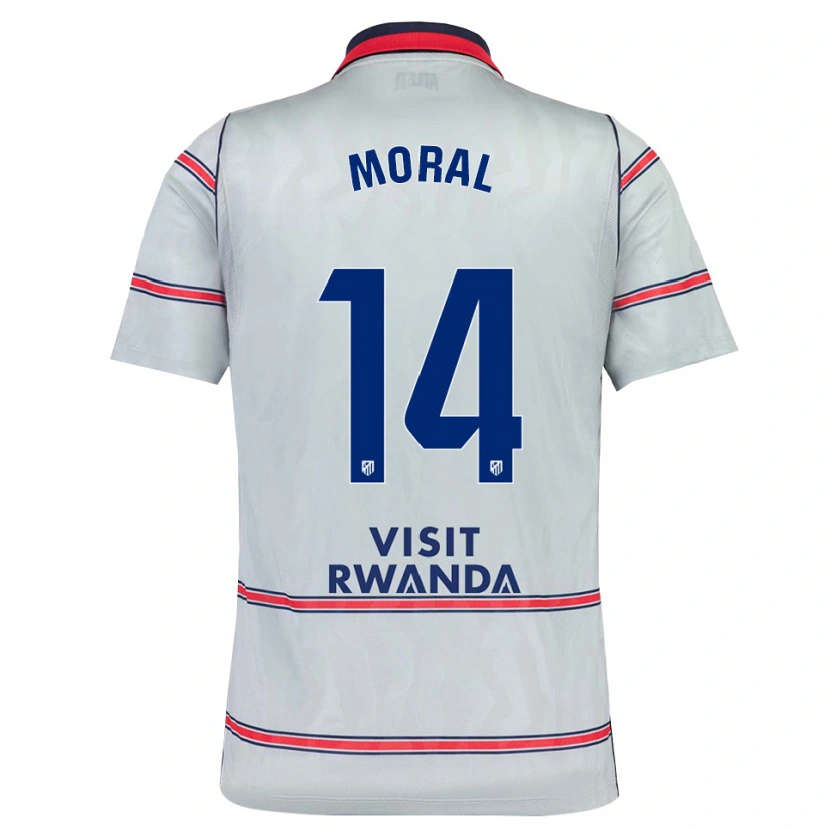 Danxen Kinderen Lucía Moral #14 Grijs Rood Marineblauw Thuisshirt Derde Tenue 2026/27 T-Shirt België