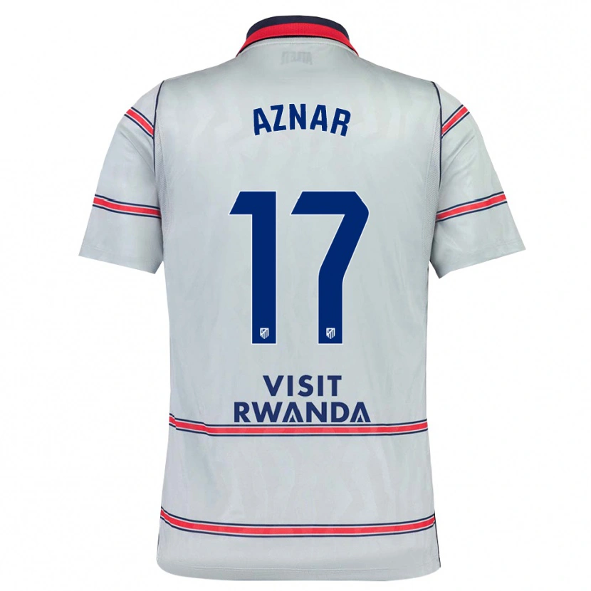 Danxen Kinderen Javi Aznar #17 Grijs Rood Marineblauw Thuisshirt Derde Tenue 2026/27 T-Shirt België