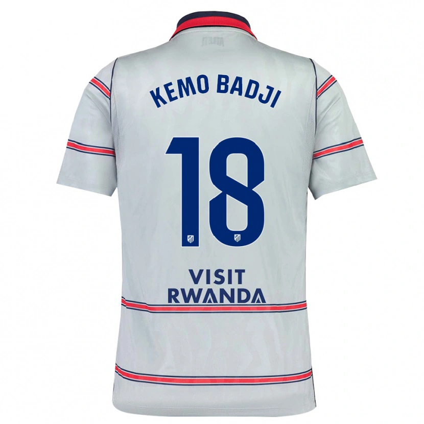 Danxen Kinderen Abdou Kemo Badji #18 Grijs Rood Marineblauw Thuisshirt Derde Tenue 2026/27 T-Shirt België