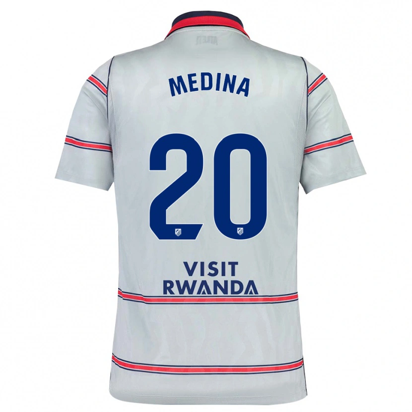 Danxen Kinderen Andrea Medina #20 Grijs Rood Marineblauw Thuisshirt Derde Tenue 2026/27 T-Shirt België