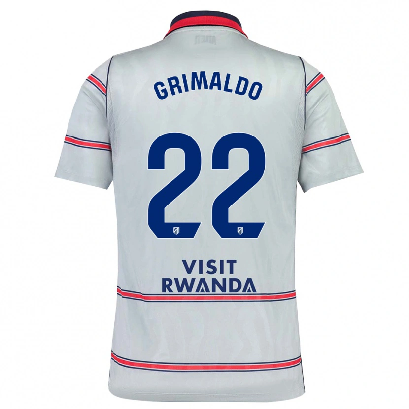 Danxen Kinderen Alejandro Grimaldo #22 Grijs Rood Marineblauw Thuisshirt Derde Tenue 2026/27 T-Shirt België