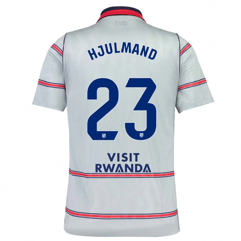 Danxen Kinderen Morten Hjulmand #23 Grijs Rood Marineblauw Thuisshirt Derde Tenue 2026/27 T-Shirt België