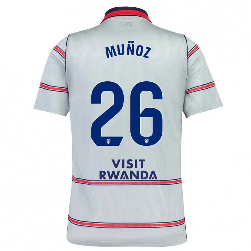 Danxen Kinderen Izan Muñoz #26 Grijs Rood Marineblauw Thuisshirt Derde Tenue 2026/27 T-Shirt België