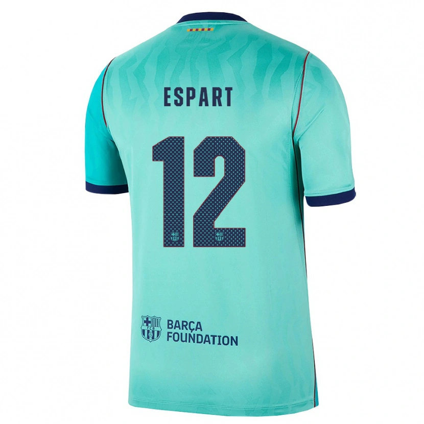 Danxen Kinderen Xavi Espart #12 Aqua Donker Turquoise Koninklijk Blauw Thuisshirt Derde Tenue 2026/27 T-Shirt België
