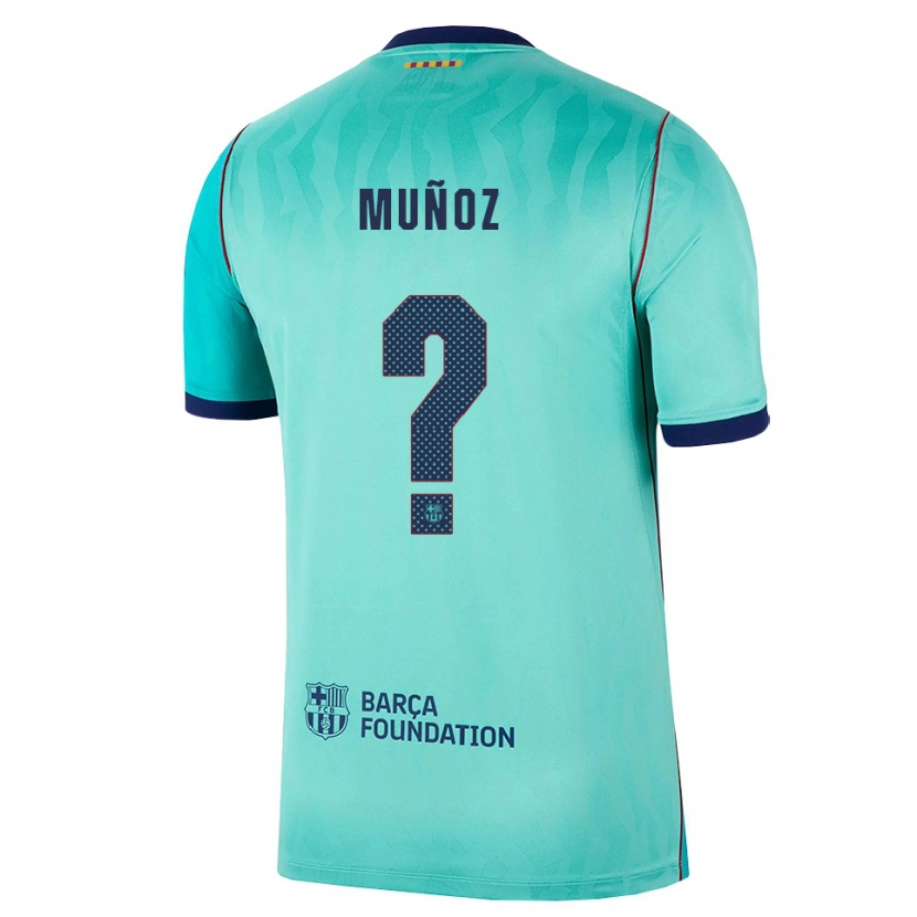 Danxen Kinderen Adrià Muñoz #0 Aqua Donker Turquoise Koninklijk Blauw Thuisshirt Derde Tenue 2026/27 T-Shirt België