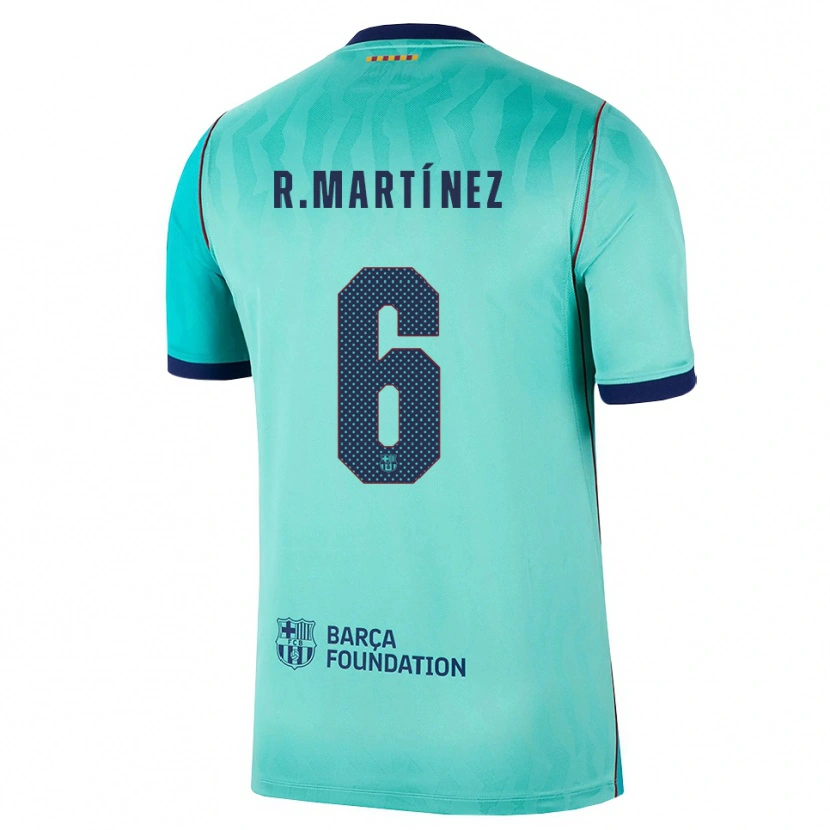 Danxen Kinderen Roger Martínez #6 Aqua Donker Turquoise Koninklijk Blauw Thuisshirt Derde Tenue 2026/27 T-Shirt België