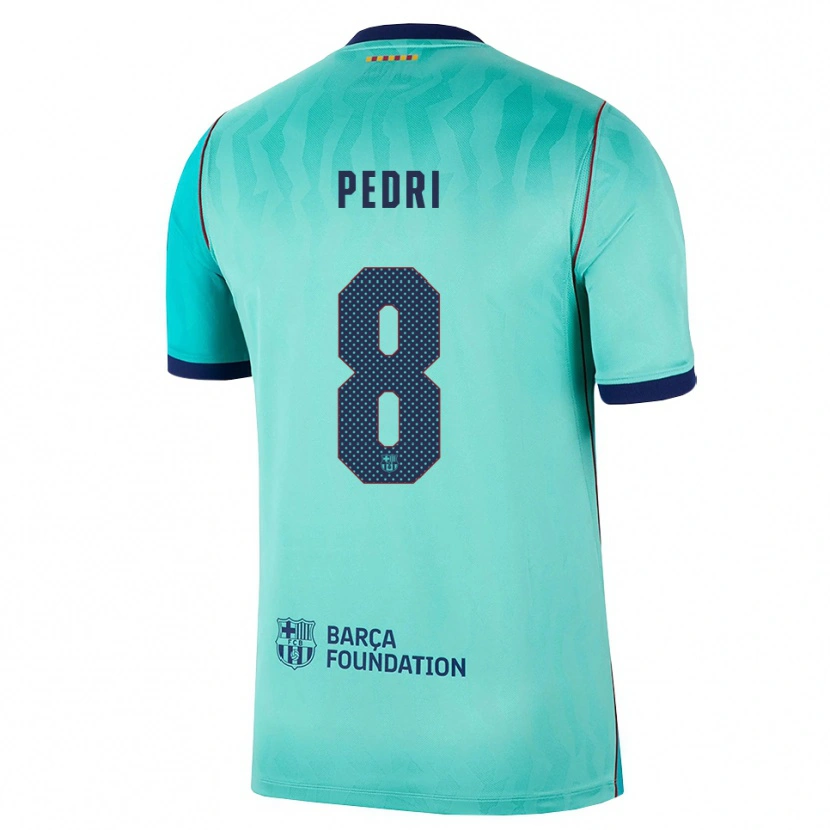 Danxen Kinderen Pedro González López #8 Aqua Donker Turquoise Koninklijk Blauw Thuisshirt Derde Tenue 2026/27 T-Shirt België