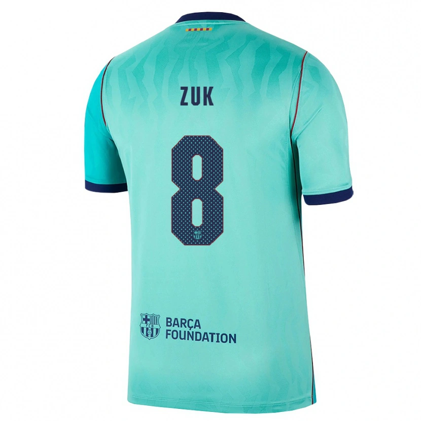 Danxen Kinderen Michał Żuk #8 Aqua Donker Turquoise Koninklijk Blauw Thuisshirt Derde Tenue 2026/27 T-Shirt België