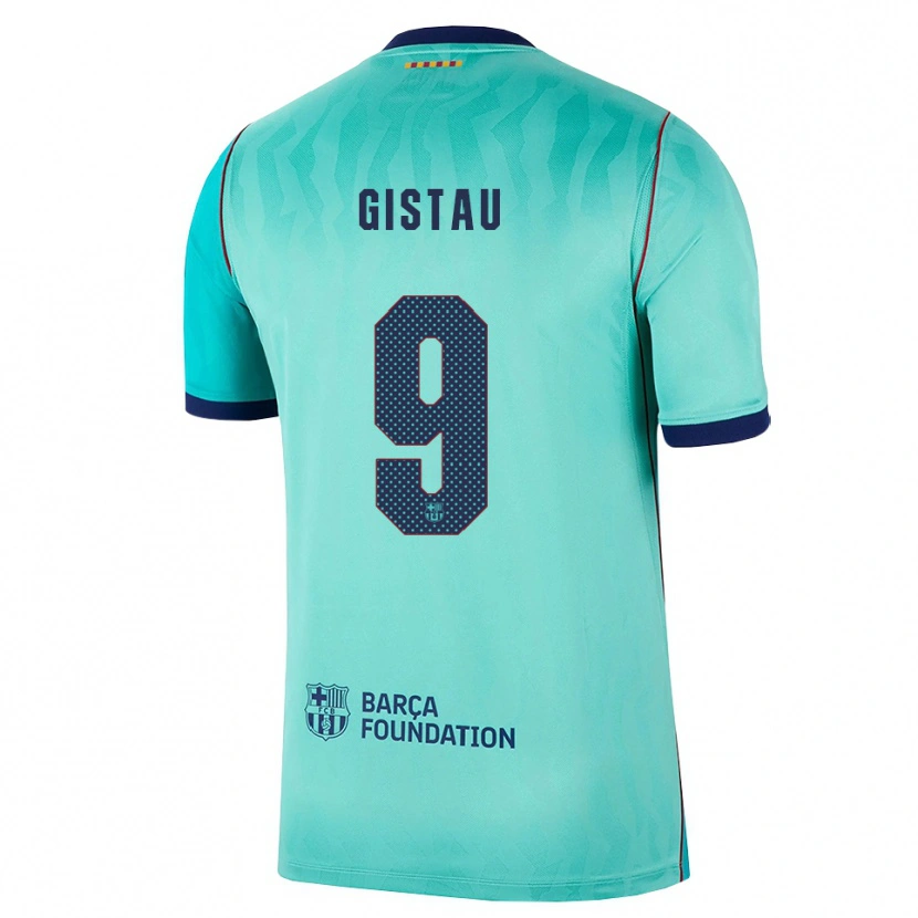 Danxen Kinderen Òscar Gistau #9 Aqua Donker Turquoise Koninklijk Blauw Thuisshirt Derde Tenue 2026/27 T-Shirt België