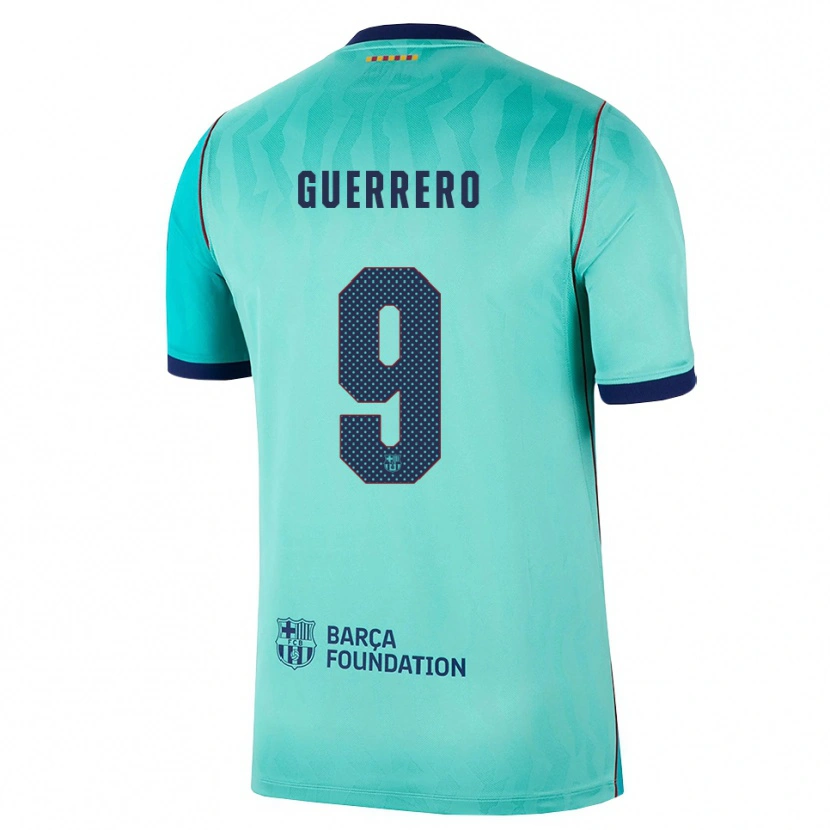 Danxen Kinderen Adrián Guerrero #9 Aqua Donker Turquoise Koninklijk Blauw Thuisshirt Derde Tenue 2026/27 T-Shirt België