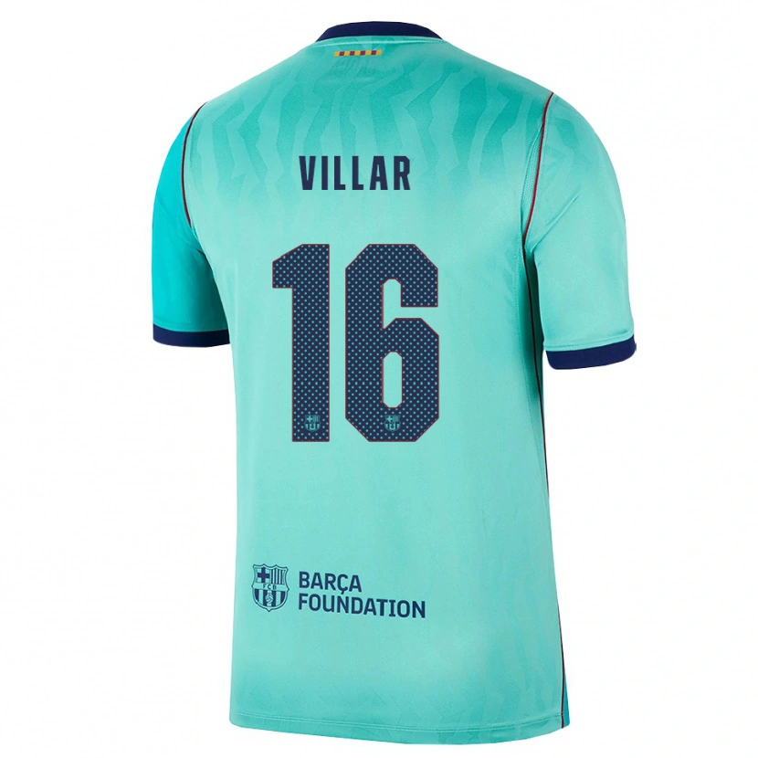 Danxen Kinderen Pedro Villar #16 Aqua Donker Turquoise Koninklijk Blauw Thuisshirt Derde Tenue 2026/27 T-Shirt België