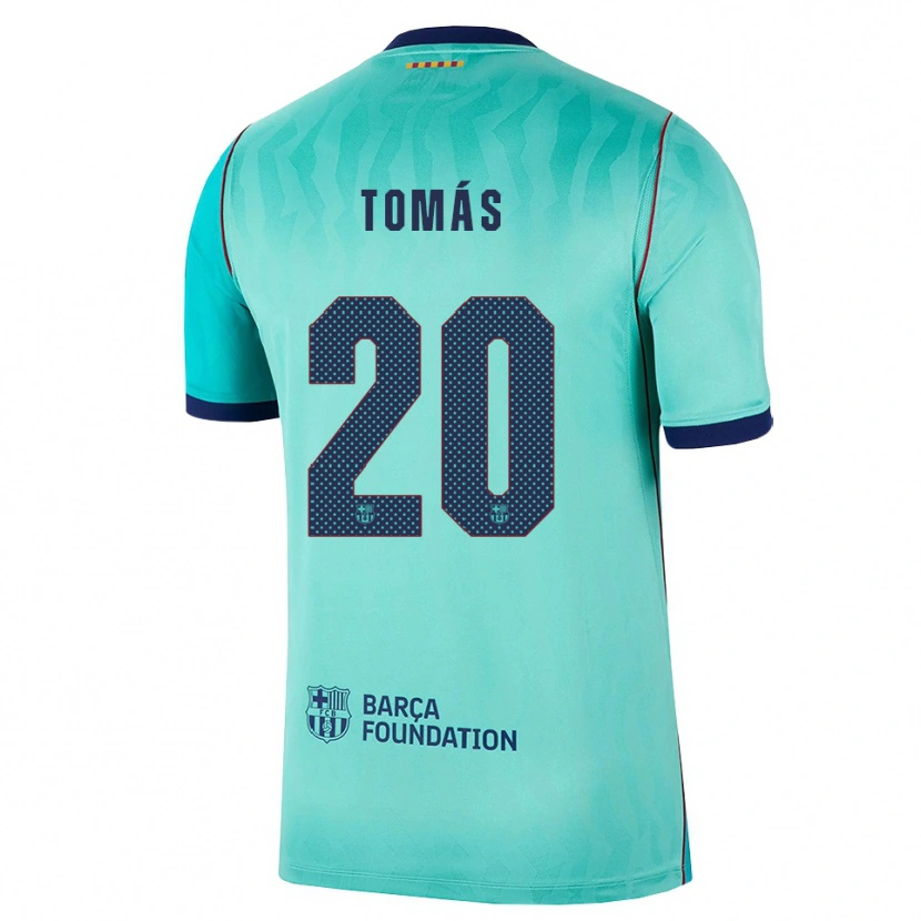 Danxen Kinderen Roberto Tomás #20 Aqua Donker Turquoise Koninklijk Blauw Thuisshirt Derde Tenue 2026/27 T-Shirt België