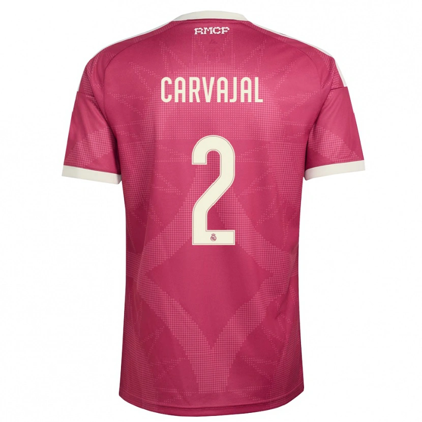 Danxen Kinderen Daniel Carvajal #2 Bleek Violet Rood Wit Thuisshirt Derde Tenue 2026/27 T-Shirt België