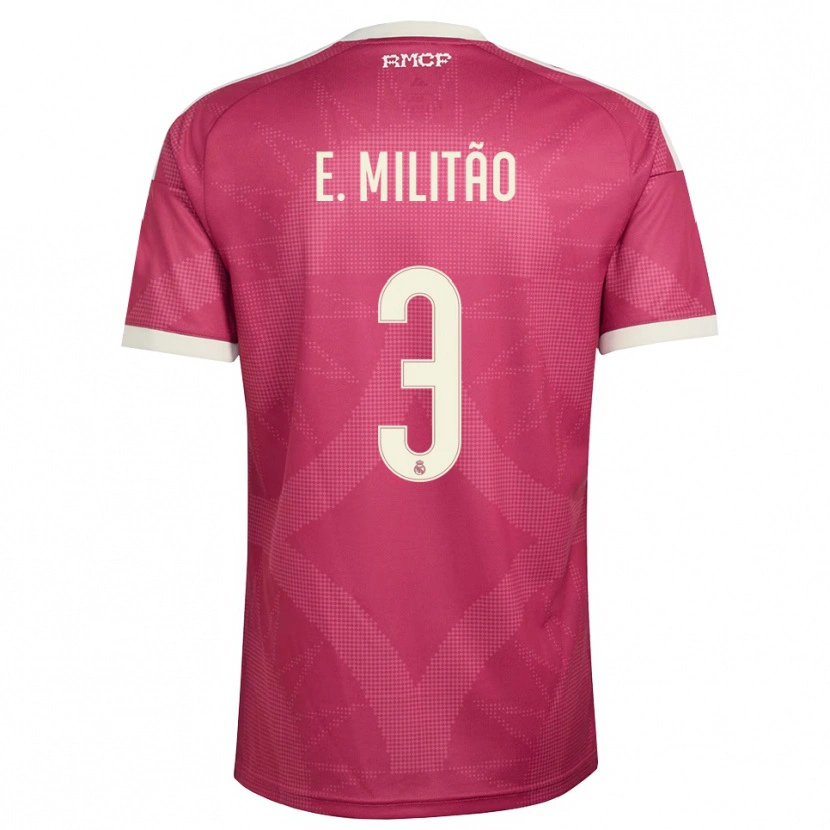 Danxen Kinderen Éder Militão #3 Bleek Violet Rood Wit Thuisshirt Derde Tenue 2026/27 T-Shirt België