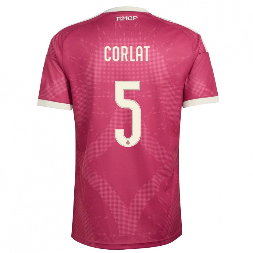 Danxen Kinderen Edu Corlat #5 Bleek Violet Rood Wit Thuisshirt Derde Tenue 2026/27 T-Shirt België
