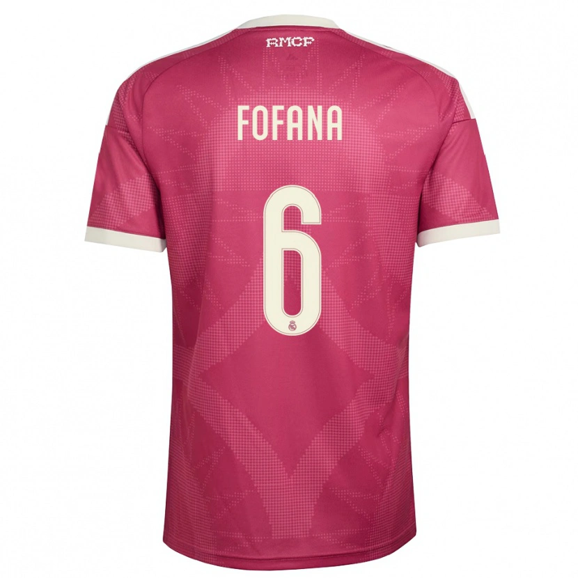 Danxen Kinderen Cherif Fofana #6 Bleek Violet Rood Wit Thuisshirt Derde Tenue 2026/27 T-Shirt België
