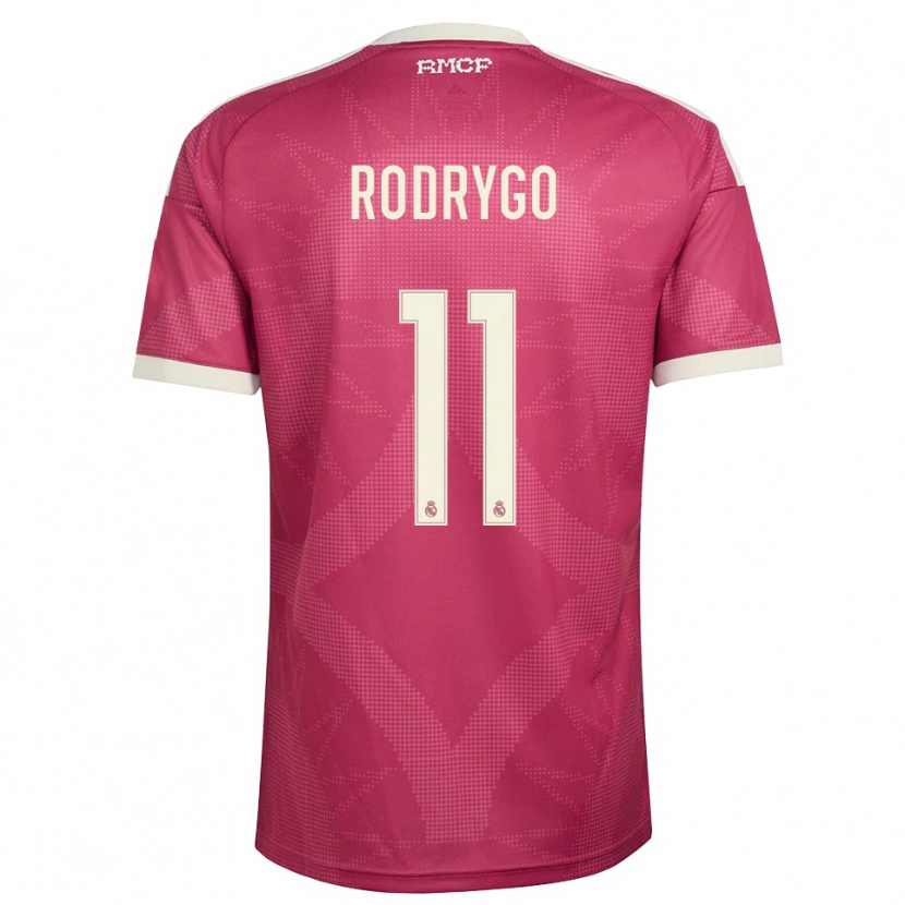 Danxen Kinderen Rodrygo Silva De Goes #11 Bleek Violet Rood Wit Thuisshirt Derde Tenue 2026/27 T-Shirt België