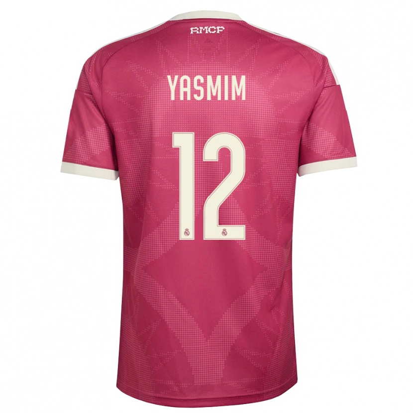 Danxen Kinderen Yasmim Assis Ribeiro #12 Bleek Violet Rood Wit Thuisshirt Derde Tenue 2026/27 T-Shirt België