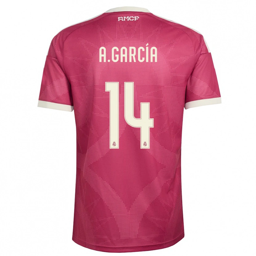 Danxen Kinderen Aimar García #14 Bleek Violet Rood Wit Thuisshirt Derde Tenue 2026/27 T-Shirt België