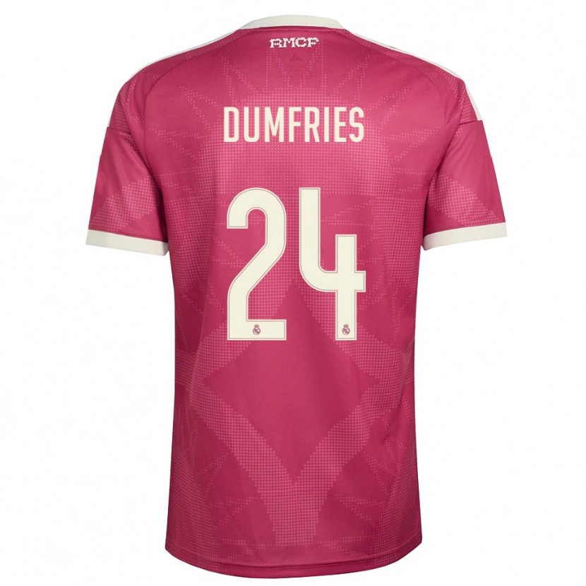 Danxen Kinderen Denzel Dumfries #24 Bleek Violet Rood Wit Thuisshirt Derde Tenue 2026/27 T-Shirt België