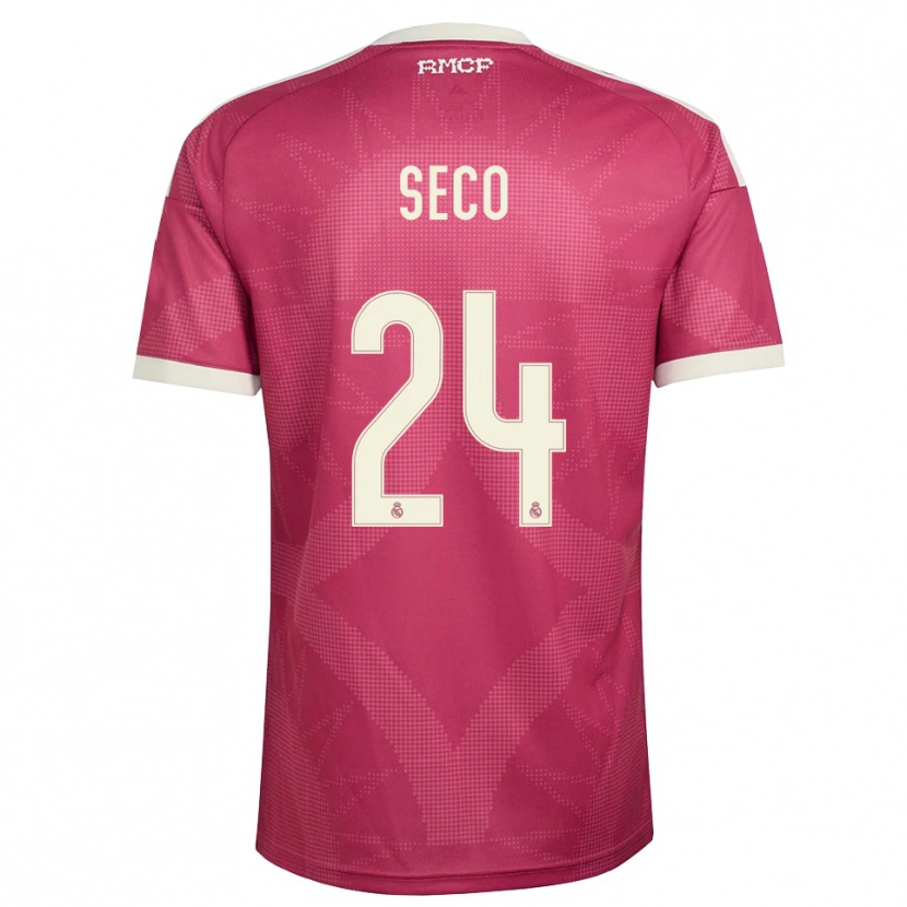 Danxen Kinderen Ferran Seco #24 Bleek Violet Rood Wit Thuisshirt Derde Tenue 2026/27 T-Shirt België