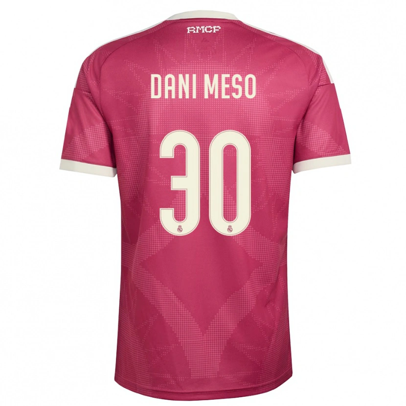 Danxen Kinderen Daniel Mesonero #30 Bleek Violet Rood Wit Thuisshirt Derde Tenue 2026/27 T-Shirt België