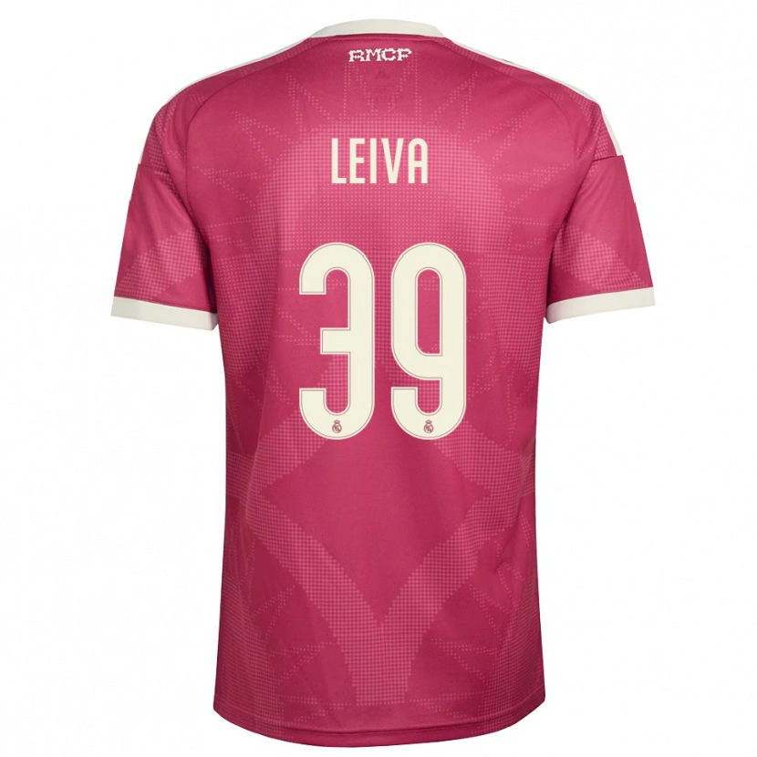 Danxen Kinderen Álvaro Leiva #39 Bleek Violet Rood Wit Thuisshirt Derde Tenue 2026/27 T-Shirt België