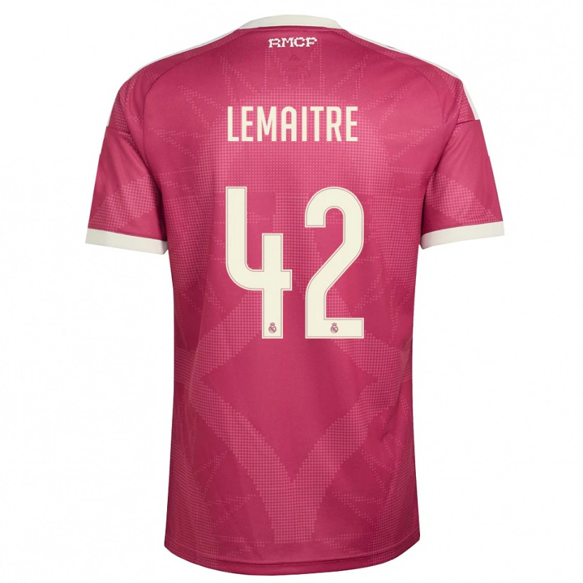 Danxen Kinderen Léo Lemaître #42 Bleek Violet Rood Wit Thuisshirt Derde Tenue 2026/27 T-Shirt België