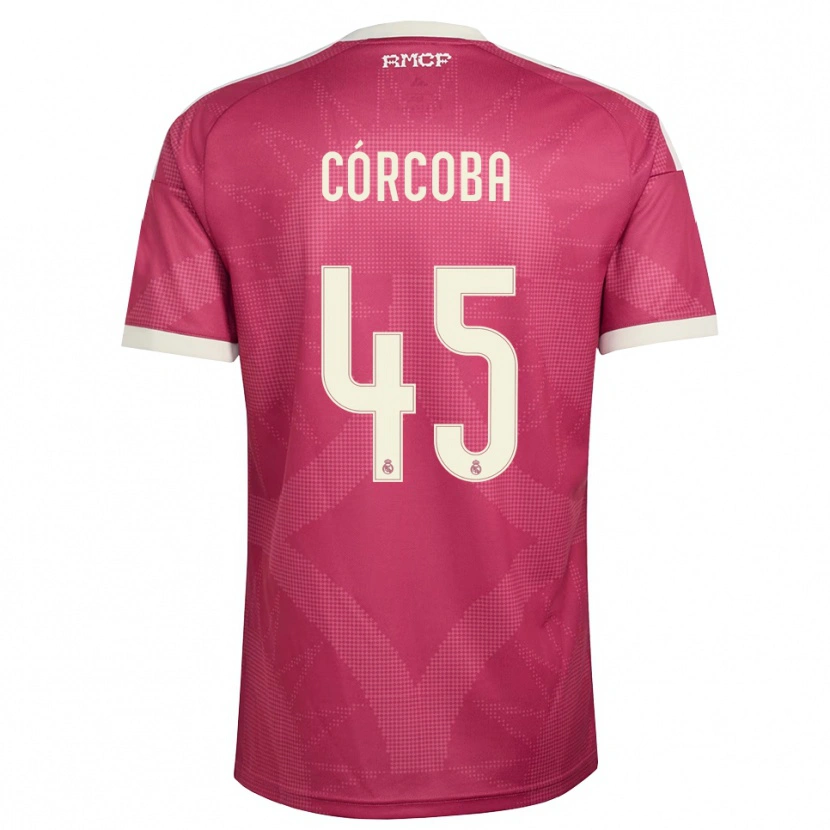 Danxen Kinderen Andrés Córcoba #45 Bleek Violet Rood Wit Thuisshirt Derde Tenue 2026/27 T-Shirt België