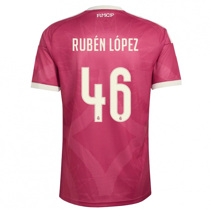 Danxen Kinderen Rubén López #46 Bleek Violet Rood Wit Thuisshirt Derde Tenue 2026/27 T-Shirt België