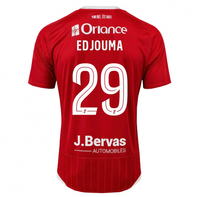 Danxen Kinderen Noah Edjouma #29 Wit Rood Thuisshirt Thuistenue 2026/27 T-Shirt België
