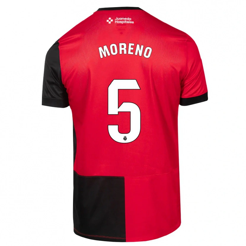 Danxen Kinderen Alberto Moreno #5 Zwart Rood Wit Thuisshirt Thuistenue 2026/27 T-Shirt België