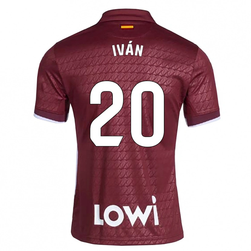 Danxen Kinderen Iván Azón #20 Donkerrood Wit Uitshirt Uittenue 2026/27 T-Shirt België