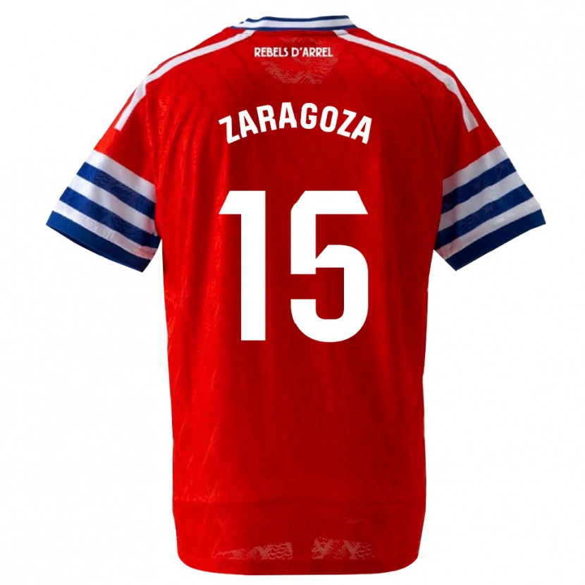 Danxen Kinderen Bryan Zaragoza #15 Koninklijk Blauw Rood Uitshirt Uittenue 2026/27 T-Shirt België
