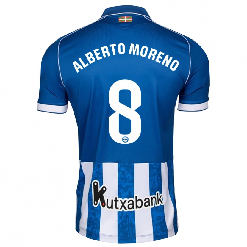 Danxen Heren Alberto Moreno #8 Blauw Wit Zwart Thuisshirt Thuistenue 2026/27 T-Shirt België