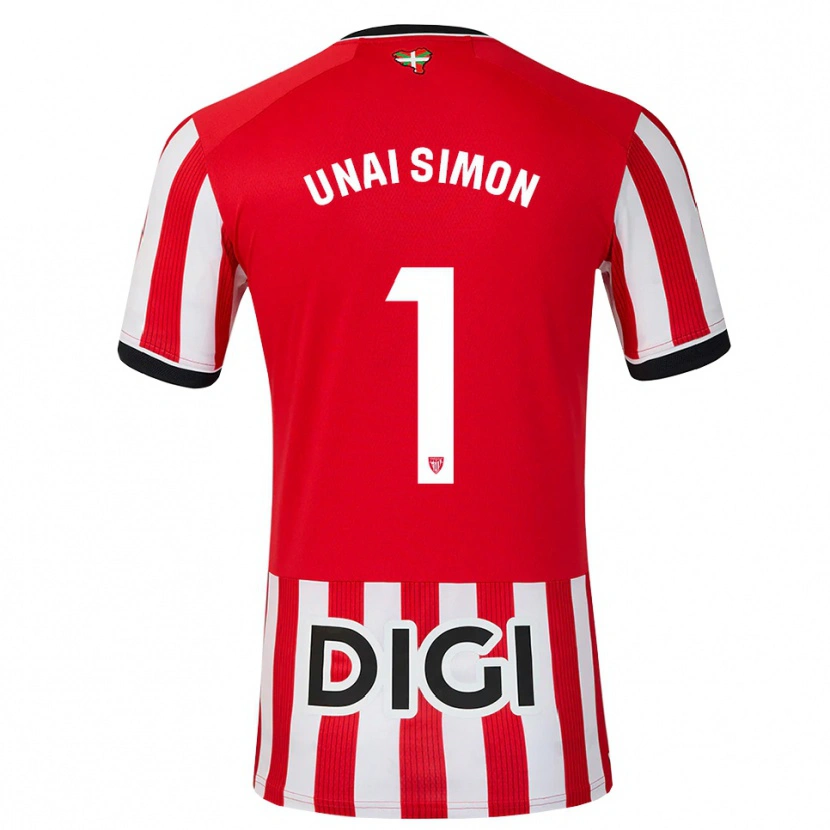 Danxen Heren Unai Simón #1 Rood Zwart Wit Thuisshirt Thuistenue 2026/27 T-Shirt België