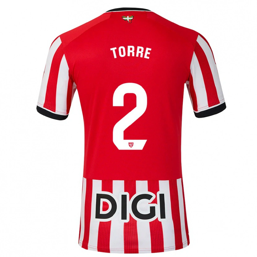 Danxen Heren Maddi Torre #2 Rood Zwart Wit Thuisshirt Thuistenue 2026/27 T-Shirt België