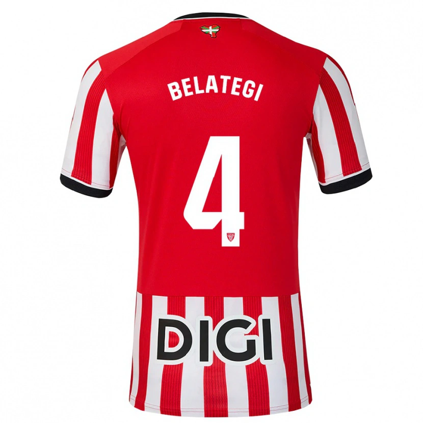 Danxen Heren Danel Belategi #4 Rood Zwart Wit Thuisshirt Thuistenue 2026/27 T-Shirt België