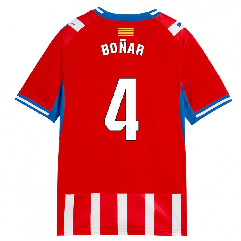 Danxen Heren Javier Boñar #4 Rood Wit Hemelsblauw Thuisshirt Thuistenue 2026/27 T-Shirt België