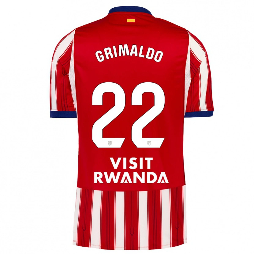 Danxen Heren Alejandro Grimaldo #22 Koninklijk Blauw Rood Wit Thuisshirt Thuistenue 2026/27 T-Shirt België