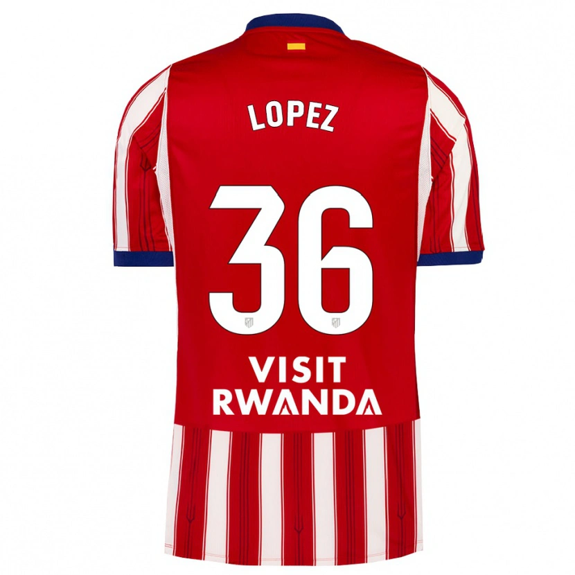 Danxen Heren David Lopez #36 Koninklijk Blauw Rood Wit Thuisshirt Thuistenue 2026/27 T-Shirt België