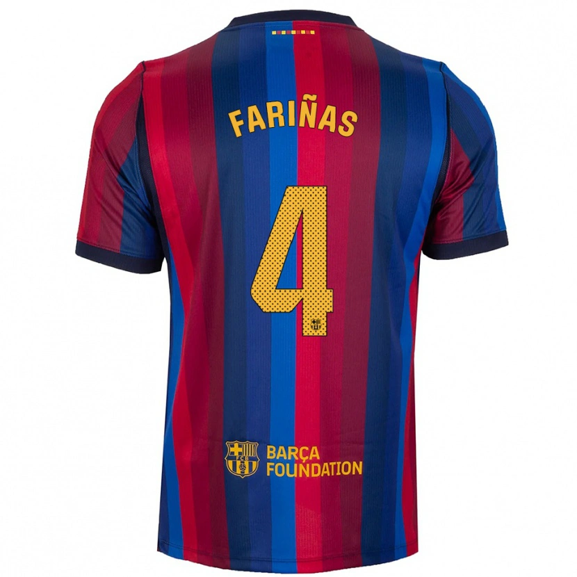 Danxen Heren Brian Fariñas #4 Koninklijk Blauw Rood Geel Thuisshirt Thuistenue 2026/27 T-Shirt België