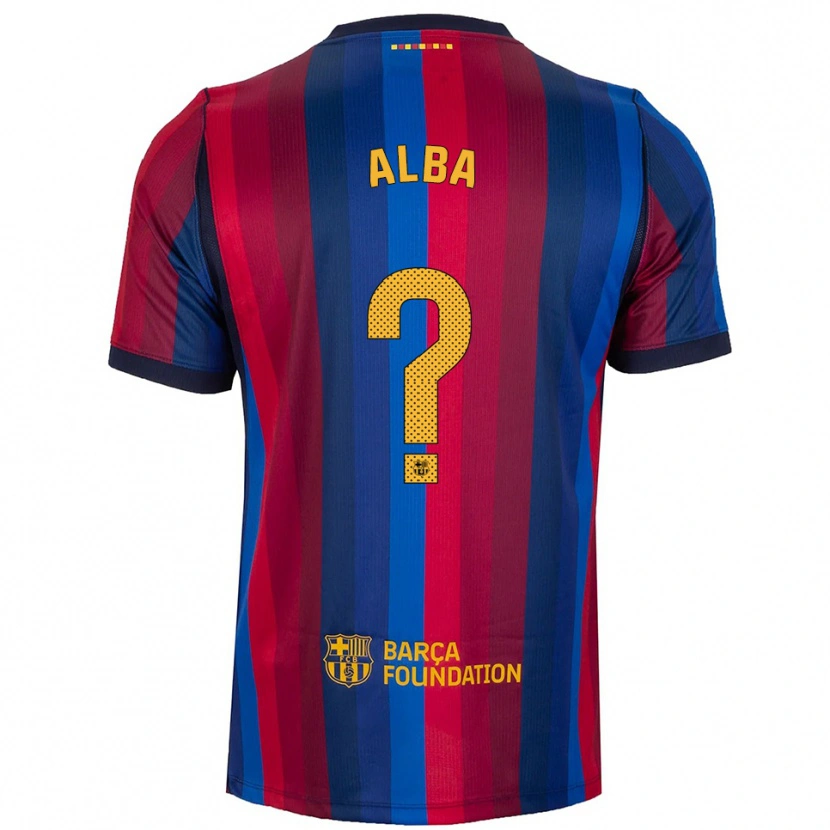 Danxen Heren Javi Alba #0 Koninklijk Blauw Rood Geel Thuisshirt Thuistenue 2026/27 T-Shirt België