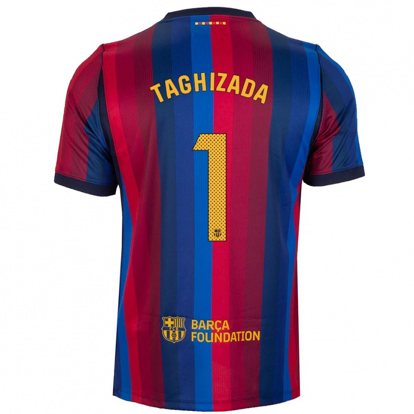 Danxen Heren Eldar Taghizada #1 Koninklijk Blauw Rood Geel Thuisshirt Thuistenue 2026/27 T-Shirt België