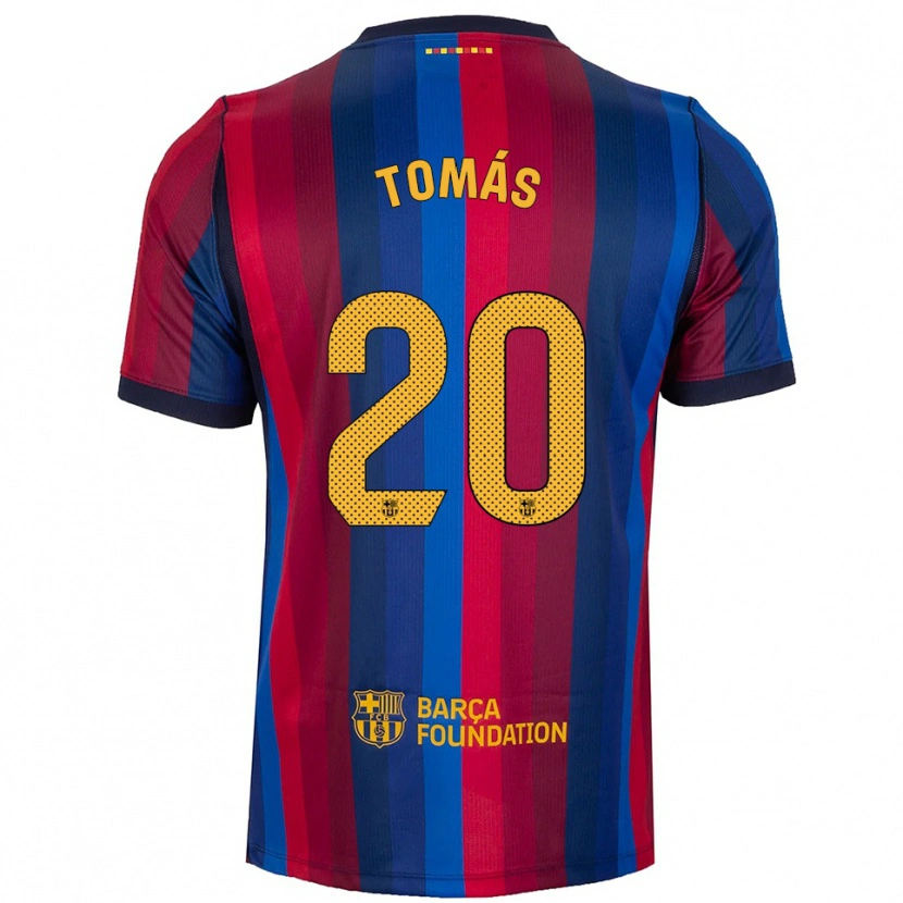 Danxen Heren Roberto Tomás #20 Koninklijk Blauw Rood Geel Thuisshirt Thuistenue 2026/27 T-Shirt België