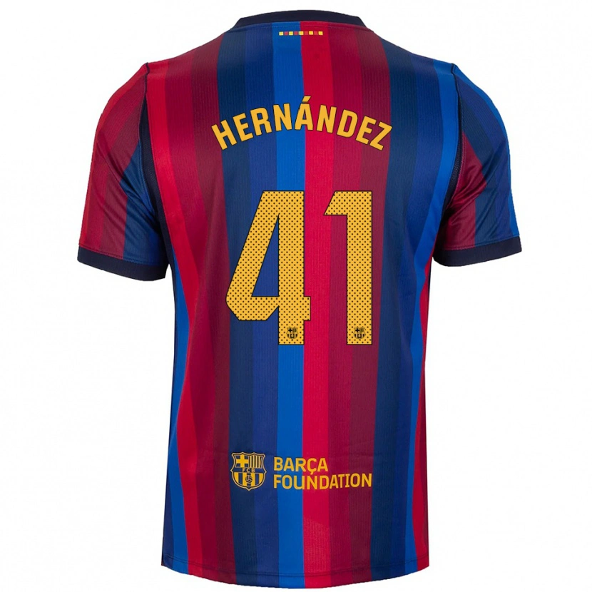 Danxen Heren Juan Hernández #41 Koninklijk Blauw Rood Geel Thuisshirt Thuistenue 2026/27 T-Shirt België