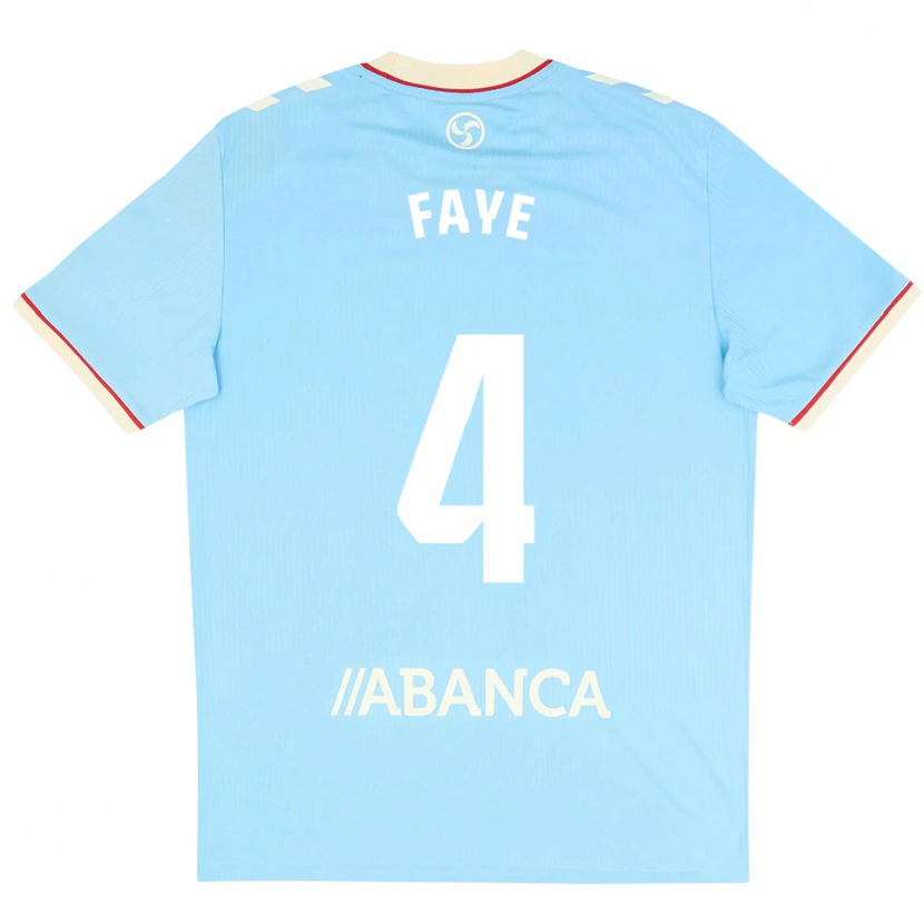 Danxen Heren Abdoulaye Faye #4 Hemelsblauw Wit Rood Thuisshirt Thuistenue 2026/27 T-Shirt België
