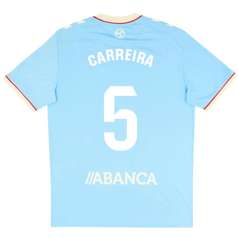 Danxen Heren Sergio Carreira #5 Hemelsblauw Wit Rood Thuisshirt Thuistenue 2026/27 T-Shirt België